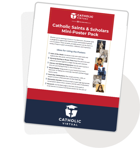 Catholic Saints and Scholars Mini-Poster Pack | Download | Catholic Virtual